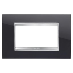 Rama, decorativa, LUX, 4, module, negru, Gewiss, Chorus, GW16204TN
