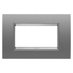 Placa, Lux, Gewiss, Chorus, in, metal, 4, module, aluminiu, monocrom, GW16204XA