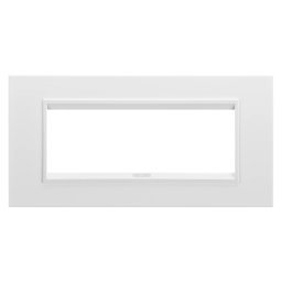 Placa, Lux, Gewiss, Chorus, in, metal, 6, module, alb, satinat, monocrom, GW16206XW