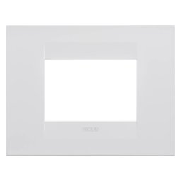 Placa, Geo, in, tehnopolimer, vopsit, 3, module, alb, satinat, Gewiss, Chorus, GW16403VW