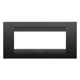 Placa, Geo, in, tehnopolimer, vopsit, 6, module, negru, satinat, Gewiss, Chorus, GW16406VN