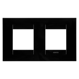 Placa, internationala, Geo, in, tehnopolimer, 2+2, module, orizontale, negru, toner, Gewiss, Chorus, GW16423TN