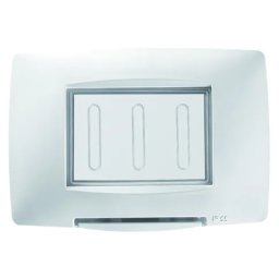 Placa, etansa, standard, italiana, 3, circuite, IP55, alb, Gewiss, Chorus, GW16703TBN
