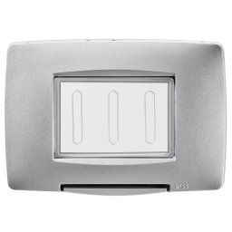 Placa, etansa, standard, italiana, 3, circuite, IP55, titan, Gewiss, Chorus, GW16703VT
