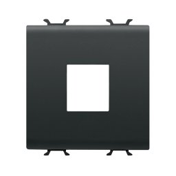 Adaptor, conectori, date, carcasa, tip, AMP, mufa, trapezoidala, 2, modul, negru, satinat, Gewiss, Chorus, GW12433