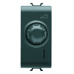 Regulator, electronic, Gewiss, Chorus, rotativ, cu, comutator, cap scara, 230V, c.a., 50/60Hz, rezistiv, 100-500W, /, inductiv, 100-500VA, 1, modul, negru, satinat, GW12567