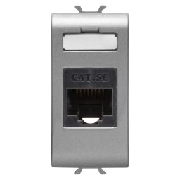 Priza, RJ45, Gewiss, Chorus, categoria, 5e, UTP, 1, modul, titan, GW14421