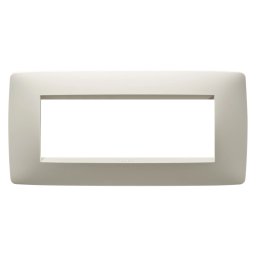 Placa, in tehnopolimer, 6 module, fildes, Gewiss Chorus, GW16106TI