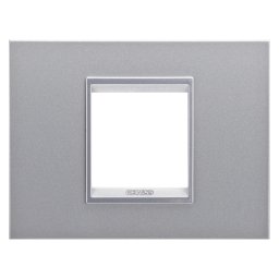 Placa, Lux, Gewiss, Chorus, in, technopolymer, 2, module, titan, monocrom, GW16202YT