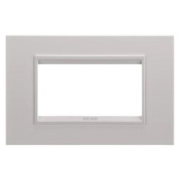 Placa, de, lux, in, metal, 4, module, alb, monocrom, bej, natural, Gewiss, Chorus, GW16204XL