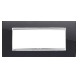 Rama, decorativa, LUX, 6, module, negru, Gewiss, Chorus, GW16206TN