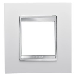 Placa, internationala, Lux, Gewiss, Chorus, in, tehnopolimer, 2, module, alb, GW16222TB