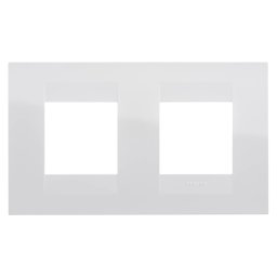 Placa, internationala, Geo, in, tehnopolimer, 2+2, module, orizontale, alb, Gewiss, Chorus, GW16423TB