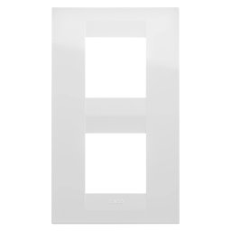 Placa, internationala, Geo, in, tehnopolimer, 2+2, module, verticale, alb, Gewiss, Chorus, GW16424TB