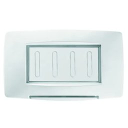 Placa, etansa, standard, italiana, 4, circuite, IP55, alb, Gewiss, Chorus, GW16704TBN