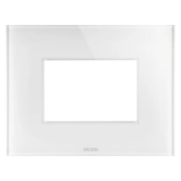Placa, Ice, in, sticla, 3, module, alb, Gewiss, Chorus, GW16903CB
