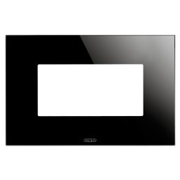 Placa, Ice, in, sticla, 4, module, neagra, Gewiss, Chorus, GW16904CN