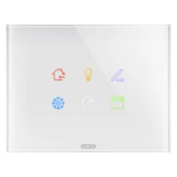 Placa, Tactila, Ice, KNX, Gewiss, Chorus, in, sticla, 6, zone, tactile, alba, GW16946CB