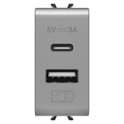 Incarcator, Usb, Tip, A+C, 3A, Titan, 1, Modul, Gewiss Chorus GW14449