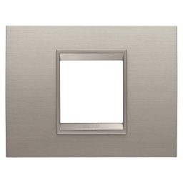 Rama, Ornament, Lux, In, Metal, 2, Module, Aluminiu, Periat, Cadru, Interior, Bronz, Mat, Gewiss Chorus GW16202XS