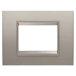 Rama, Ornament, Lux, In, Metal, 3, Module, Aluminiu, Periat, Cadru, Interior, Bronz, Mat, Gewiss Chorus GW16203XS