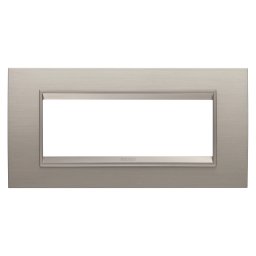 Rama, Ornament, Lux, In, Metal, 6, Module, Aluminiu, Periat, Cadru, Interior, Bronz, Mat, Gewiss Chorus GW16206XS