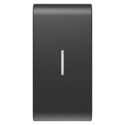 Buton, Inlocuibil, Pentru, Comenzi, Axiale, Cu, Difuzor, 1, Modul, Negru, Satinat, Gewiss Chorus GW12555S