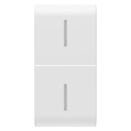 Buton, Inlocuibil, Pentru, Comenzi, Axiale, Cu, 2, Difuzoare, 1, Modul, Alb, Satinat, Gewiss Chorus GW15557S