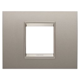 Rama, Ornament, Lux, In, Metal, 2, Module, Bronz, Sidefat, Cadru, Interior, Bronz, Mat, Gewiss Chorus GW16202XP