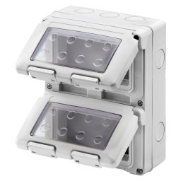 Carcasa, Etansa, Pentru, Dispozitivele, Sistemului, Verticala, 8, Circuite, Modul, 4X2, Gri, Ral, 7035, IP55, Gewiss, System, GW27051