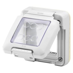 Combi, In, Capac, Etans, 2, Module, Sistem, IP55, Grigio, Ral, 7035, Gewiss, System, GW27401
