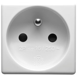 Priza, Standard, Franceza, 250V, C.A., 2P+E, 16A, 2, Module, Sistem, Alb, Gewiss, System, GW20207