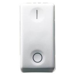 Intrerupator, Unidirectional, 2P, 250V, C.A., 16Ax, Neutru, Simbol, 0/I, 1, Modul, Sistem, Alb, Gewiss, System, GW20503