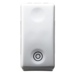 Buton, 2P, 250V, C.A., No, 10A, Neutru, Simbol, Cerc, Dublu, 1, Modul, Sistem, Alb, Gewiss, System, GW20517