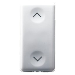 Buton, 1P, 250V, C.A., No+No, 10A, Cu, Interblocare, Simbol, Sus, Si, Jos, 1, Modul, Sistem, Alb, Gewiss, System, GW20521