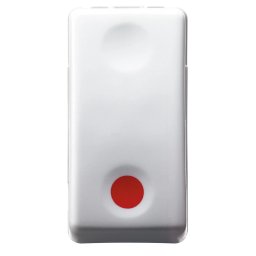 Buton, 1P, 250V, C.A., No, 10A, Auxiliare, Contact, Nc, Stop, Simbol, Rosu, 1, Modul, Sistem, Alb, Gewiss, System, GW20523