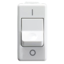 Intrerupator, Unidirectional, 2P, 250V, C.A., Pentru, Regim, Greu, De, Lucru, 25Ax, Neutru, Simbol, 0/I, 1, Modul, Sistem, Alb, Gewiss, System, GW20585