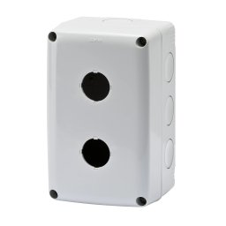 Carcasa, Goala, Pentru, Butoane, De, Comanda., Comenzi, Si, Indicatoare, 2, Circuite, Diametru, 22, Mm, Capac, Gri, Ral, 7035, IP66, Gewiss, System, GW27102