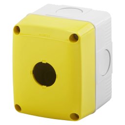 Carcasa, Goala, Pentru, Butoane, De, Comanda., Comenzi, Si, Indicatoare, 1, Inel, Diametru, 22, Mm, Capac, Galben, IP66, Gewiss, System, GW27111