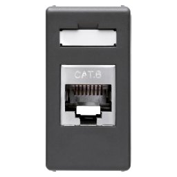 Conector, Rj45, 4, Perechi, Categoria, 6, Ftp, Fara, Unelte, 1, Modul, Sistem, Negru, Gewiss, System, GW21686