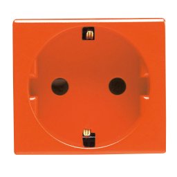 Priza, Standard, Germana, 250V, C.A., Pentru, Linii, Dedicate, 2P+E, 16A, 2, Module, Portocaliu, Sistem, Gewiss, System, GW20288