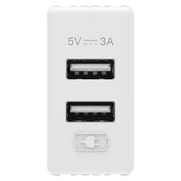 Incarcator, Usb, TIP, A+A, 3A, Alb, Sistem, Gewiss, System, GW20362