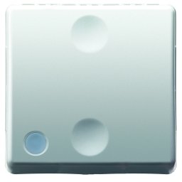 Buton, 1P, 250V, C.A., No, 10A, Iluminabil, 2, Module, Sistem, Alb, Gewiss, System, GW20527