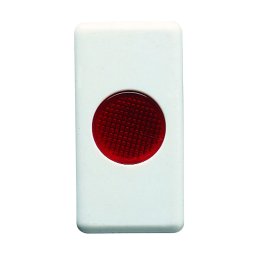 Lampa, Indicatoare, Unica, 12/24/250V, Rosu, 1, Modul, Sistem, Alb, Gewiss, System, GW20603
