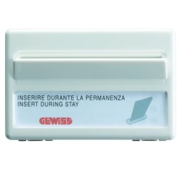 Comutator, Ecuson, Universal, Pentru, Sistemul, Hotelier, UnIPolar, No, 10A, Ecuson, 54Mm, Retroiluminat, 230V, 3, Module, Sistem, Alb, Gewiss, System, GW20820