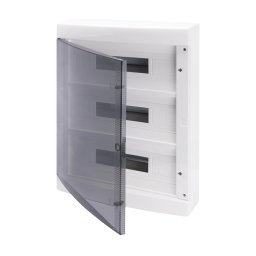 Tablou de Distributie Montaj Aparent cu Usa Transparenta Fumurie - Pre-Aranjat pentru Blocul de Borne - (18X3) 54 Module IP40 Gewiss GW40051