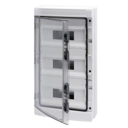 Tablou De Distributie Montaj Aparent Cu Panouri Cu Fereastra Si Cadru Extractibil - Pre-Aranjat Pentru Regleta De Borne - (12X3) 36 Module IP65 Gewiss GW40105