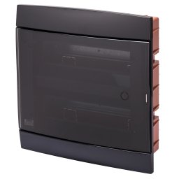 Carcasa Tablou Decorativa - Cu Montaj Incastrat - Pre-Aranjata Pentru Regletele De Borne Ale Carcasei - 330X338X28 - Toner Negru - 24 +2 (12X2) Module Gewiss GW40233TN