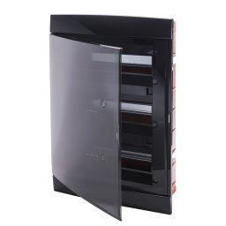 Carcasa Tablou Decorativa - Cu Montaj Incastrat - Pre-Aranjata Pentru Blocurile Terminale Ale Carcasei - 330X493X28 - Toner Negru - 36 + 3 (12X3) Module Gewiss GW40239TN