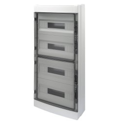 Tablou De Distributie Montaj Aparent Cu Panouri Cu Fereastra Si Cadru Extractibil - Pre-Aranjat Pentru Regleta De Borne - (18X4) 72 Module IP65 Gewiss GW40109